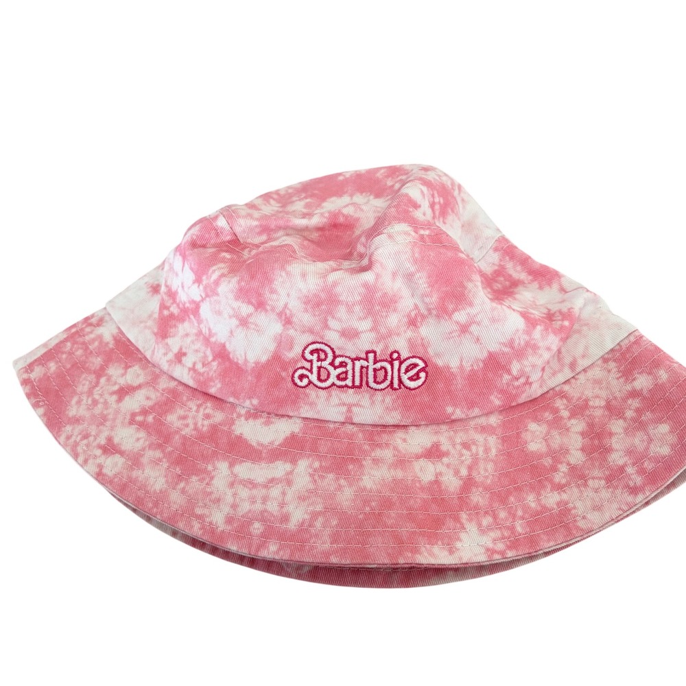 Barbie Malibu Tour Pop Up Truck Bucket Hat Women Pink‎ Tie Dye Embroidered Logo